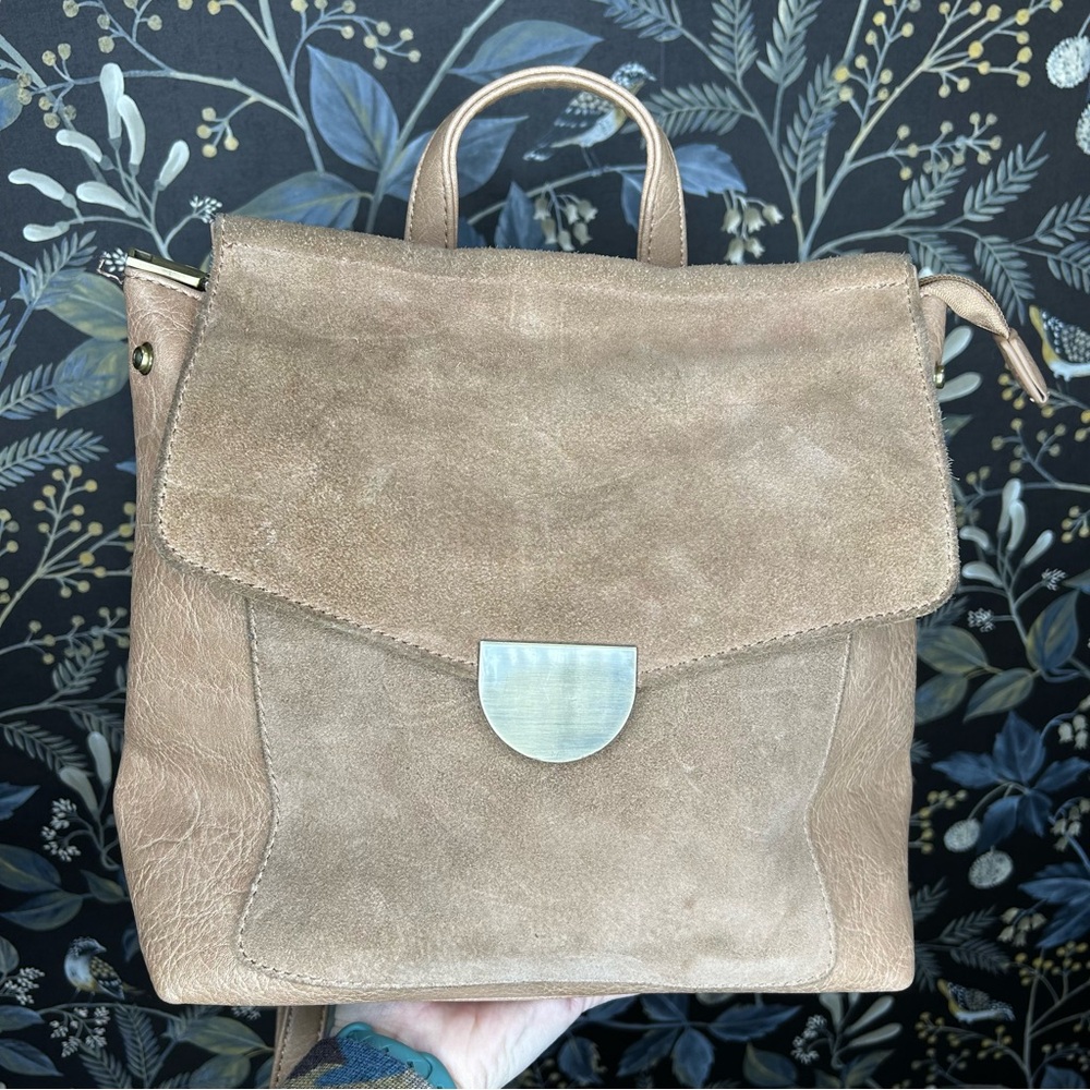 Moda Luxe Suede Backpack Purse (flaw See Pic)